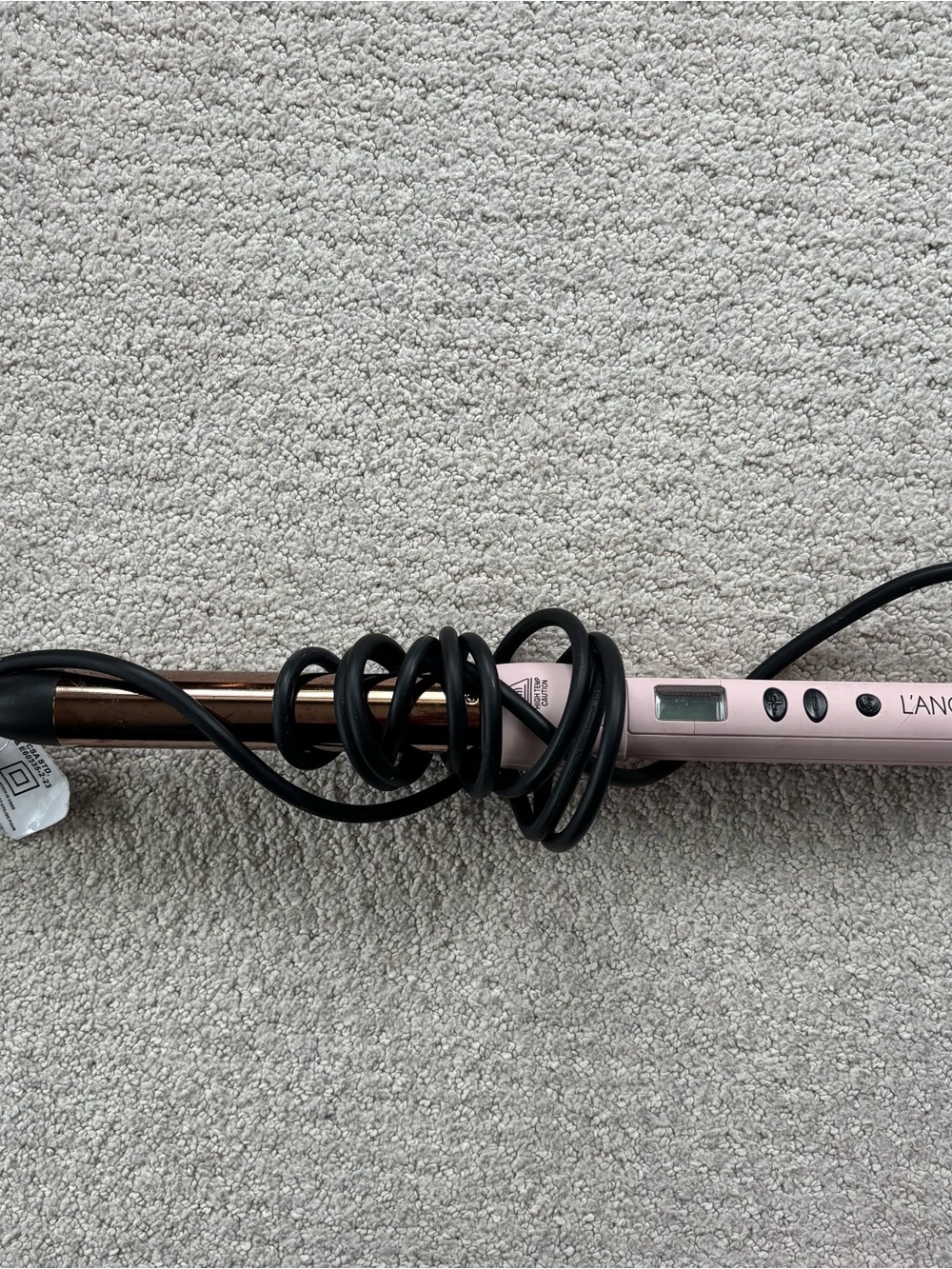 Lange Rose Gold Ceramic Curling Wand - Pink